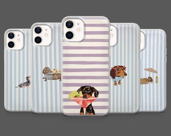 Dachshund Phone Case Sausage Dog Wiener Dog Cover for iPhone 17, 16, 15, 14, 13, 12, Samsung S25, S24, S23Fe, S22, A17, A26,A56, Pixel 10, 9
