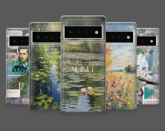 Claude Monet Handyhülle berühmte Kunst Malerei Cover für Google Pixel 10, 10Pro, 9, 9Pro, 8, 7, 6A, Samsung S25, S24, S23, A17, iPhone 17, 16,15