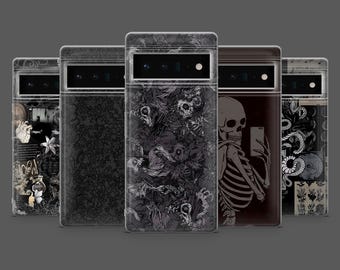 Gothic Phone Case Cyber Sigilism Grunge Emo Cover for Google Pixel 10, 10Pro, 9, 9Pro, 8, 7, 6A, Samsung S25, S24,S23,A17, iPhone 17, 16, 15