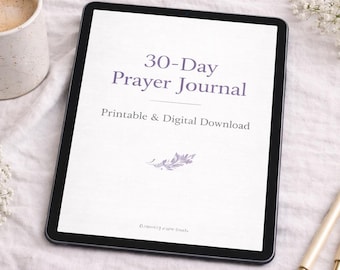 Diario de oración de 30 días sobre fe y sanación – Escrituras y gratitud (descarga digital cristiana)