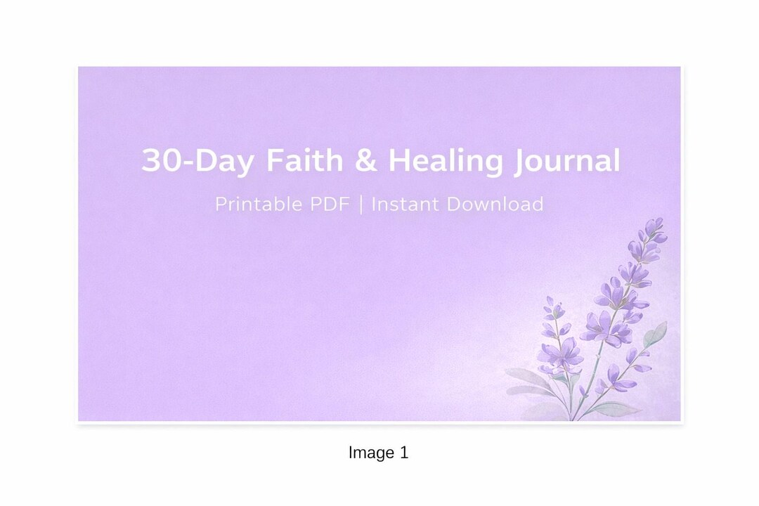 30-day Faith and Healing Journal Printable – Christian Prayer ...