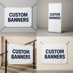 Custom Banners - Personalized Banners for Business, Events, Advertising, Birthdays Indoor Outdoor High-Quality Banners Vinyl Banner Printing