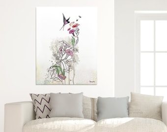 Watercolor Floral Print, Watercolor Wall Art, Pink Floral Art, Bedroom Art, Watercolor Painting, Flowers Painting, Pink Flowers Wall Art