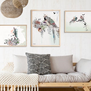 Bird Prints, Set of 3 Prints, Birds Painting, Wall Art Prints, Bird Wall Art, Set of 3 Wall Art, Watercolor Painting, Set of Bird Prints image 1