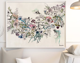 Floral Art, Print of Original Watercolor Painting, Floral Painting, Flowers Art Print, Watercolor Print, Watercolor Floral Art