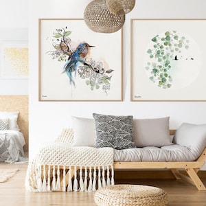 Scandinavian Wall Art, Set of 2 Prints, Nature Print Set, Scandinavian Decor, Wall Art Set, Nordic Print, Modern Prints Wall Art, Nature Art