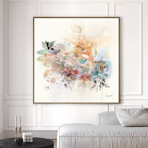 Abstract Wall Art Print, Light Pastel Colored Abstract Painting, Extra Large Wall Art, Japandi Art, Watercolor Painting, Minimalist Wall Art