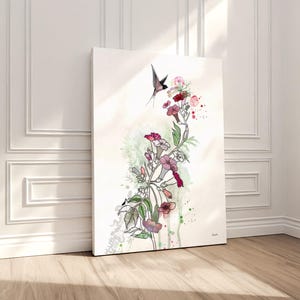 Watercolor Floral Print, Watercolor Wall Art, Pink Floral Art, Bedroom Art, Watercolor Painting, Flowers Painting, Pink Flowers Wall Art