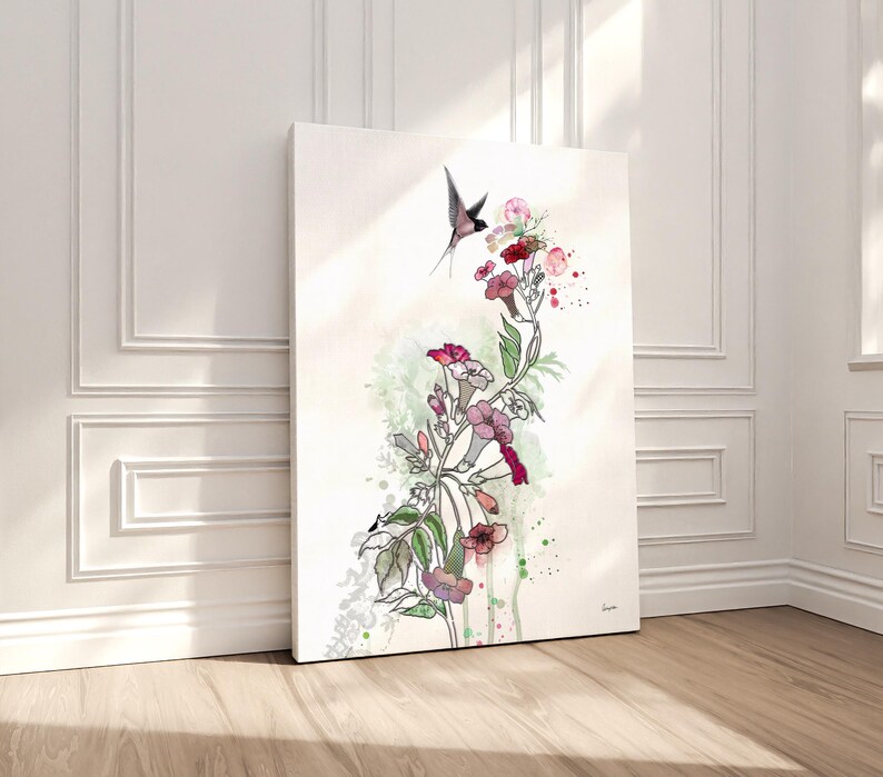 Watercolor Floral Print, Watercolor Wall Art, Pink Floral Art, Bedroom Art, Watercolor Painting, Flowers Painting, Pink Flowers Wall Art