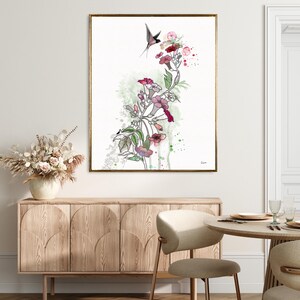 Watercolor Floral Print, Watercolor Wall Art, Pink Floral Art, Bedroom Art, Watercolor Painting, Flowers Painting, Pink Flowers Wall Art