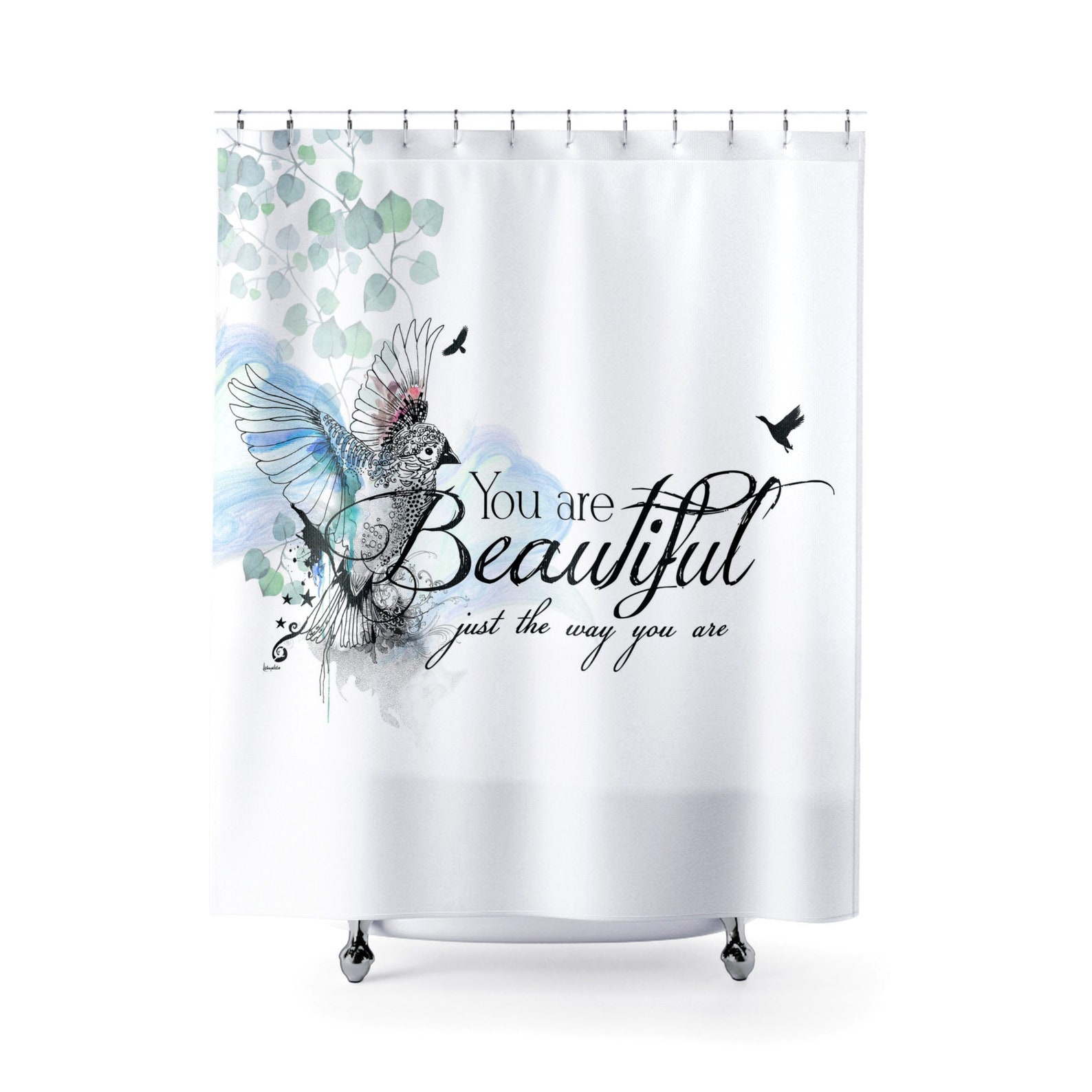 You Are Beautiful Shower Curtain Quote Shower Curtain - Etsy