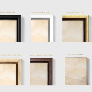 six different frames, each with a unique color and style, arranged in a grid format.