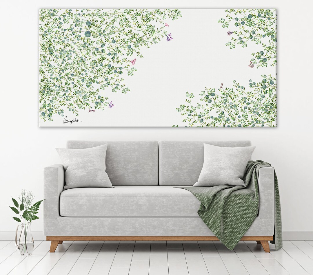 Large Abstract Flowers Painting Large Wall Art Print Modern - Etsy