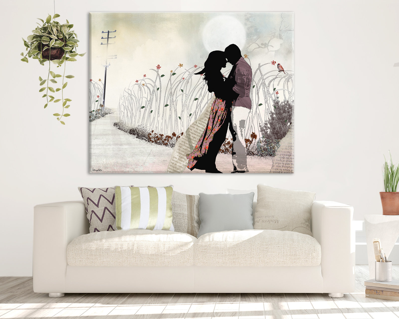 Canvas Artwork Large Canvas Couple Painting – CP Canvas Painting Online