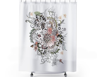 Art Shower Curtain, Boho Shower Curtain, Shower Curtain, Boho Bathroom Decor, Mandala Shower Curtain, Bohemian Shower Curtain