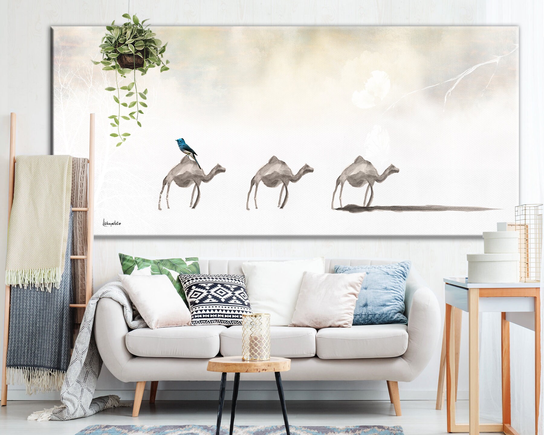 Boho Large Wall Art Print Original Desert Art Bohemian Home