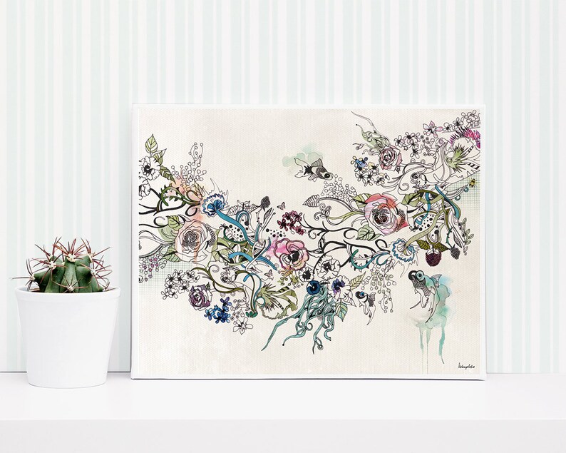 Giclee Flower Print Flowers Watercolor Print Giclee Art Etsy