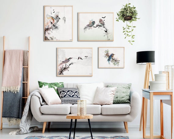 Kitchen Bathroom Living Room ZEREAA Bird Wall Art Aesthetic Vintage Wall Decor 16 x 16 Large Size 4 Piece Framed Wall Art for Bedroom Flower and Four Birds Canvas Wall Art Kitchen Bathroom Living Room ZEREAA Bird Wall Art Aesthetic Vintage Wall Decor 16 x 16 Large Size 4 Piece Framed Wall Art for Bedroom Flower and Four Birds Canvas Wall Art