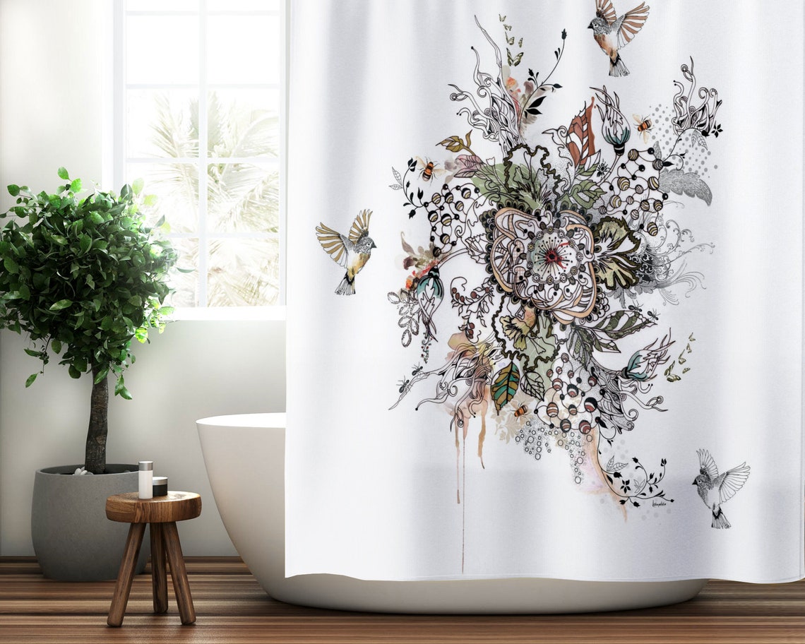 Bohemian Shower Curtain Boho Bathroom Decor Shower Curtains - Etsy