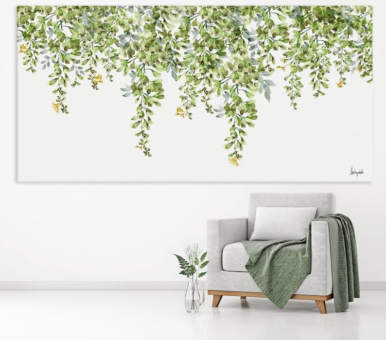 Large Wall Decor Botanical Wall Art Office Wall Art Green Etsy Australia