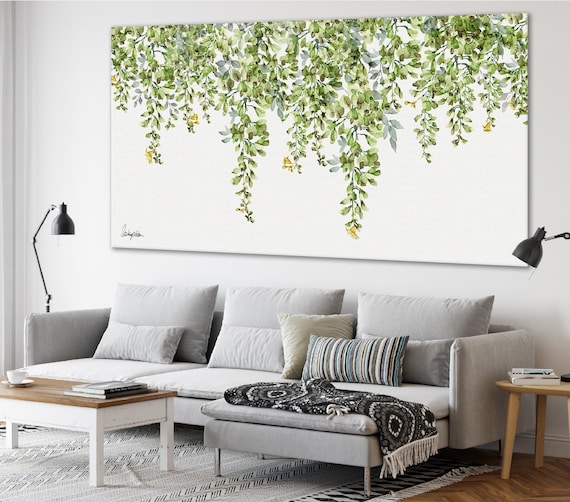 Large Wall Art Decor Green View White Birch Forest Canvas Painting Nature P Self Sunny Forest Green Large Canvas Wall Art Painting, Canvas