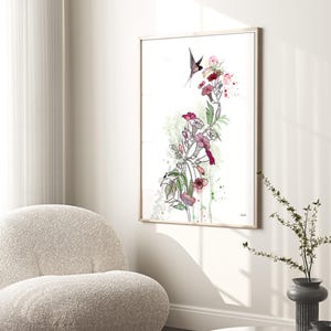 Watercolor Floral Print, Watercolor Wall Art, Pink Floral Art, Bedroom Art, Watercolor Painting, Flowers Painting, Pink Flowers Wall Art