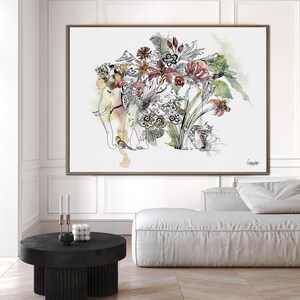Boho Wall Art, Elephant Art, Canvas Wall Decor, Boho Print, Animal Art, Elephant Wall Art, Large Canvas, Living Room Wall Art, Boho Artwork
