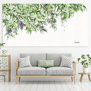 Extra Large Painting, Tree Abstract Art, Green Wall Art, Large Canvas Art, Oversized Wall Art, Large Print Wall Art, Olive Tree Painting