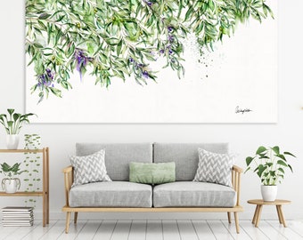 Extra Large Painting, Tree Abstract Art, Green Wall Art, Large Canvas Art, Oversized Wall Art, Large Print Wall Art, Olive Tree Painting