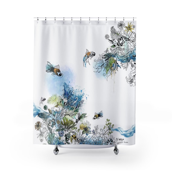 fish shower curtains