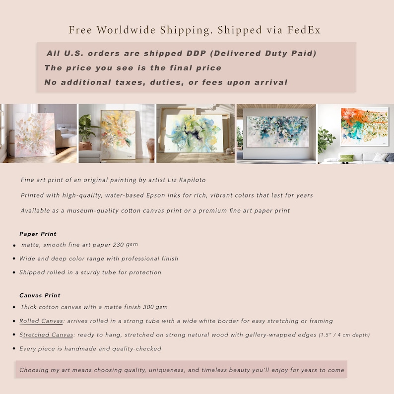 Bird Art Print, Large Wall Art, Bohemian Wall Art, Original Artwork, Large Boho Art, Large Painting Print, Large Wall Decor, Floral Wall Art image 2