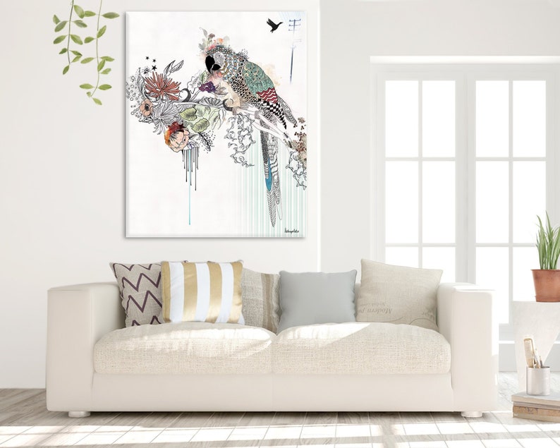 Large Tropical Wall Art Canvas Art Print Large colorful Art Etsy