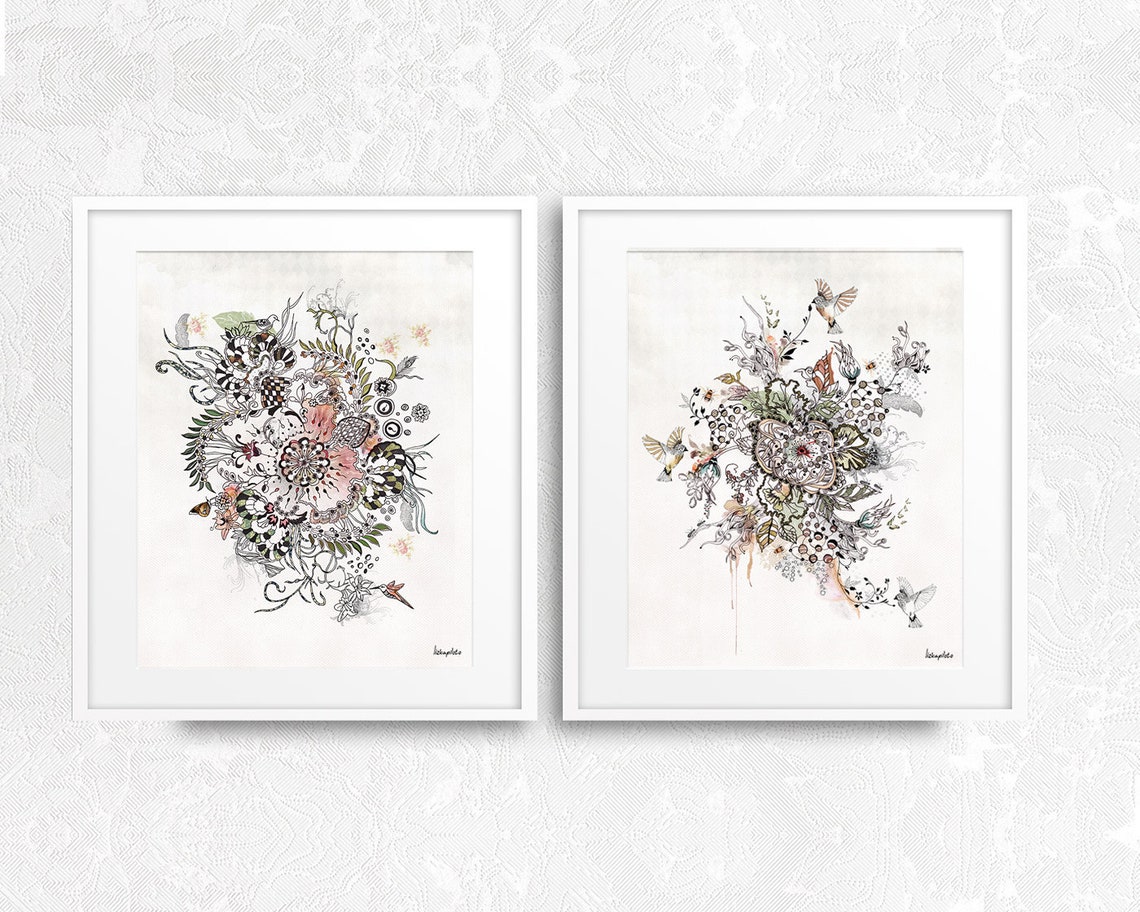 Set of 2 Prints Modern Wall Art Living Room Wall Art Print Etsy