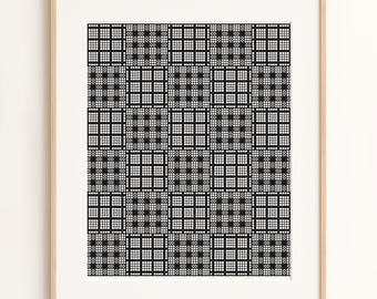 Patchloom | Patchwork Check Blackwork Cross Stitch Pattern