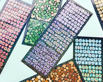 Alphabet Number Sticker Holographic Sheet Set - Kpop Toploader, Journal, Planner