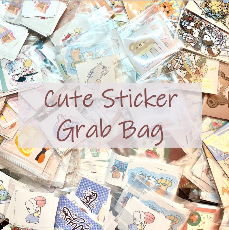 No Grab Sticker Mystery Die Cut Sticker Grab Bag No Duplicates - Etsy Canada