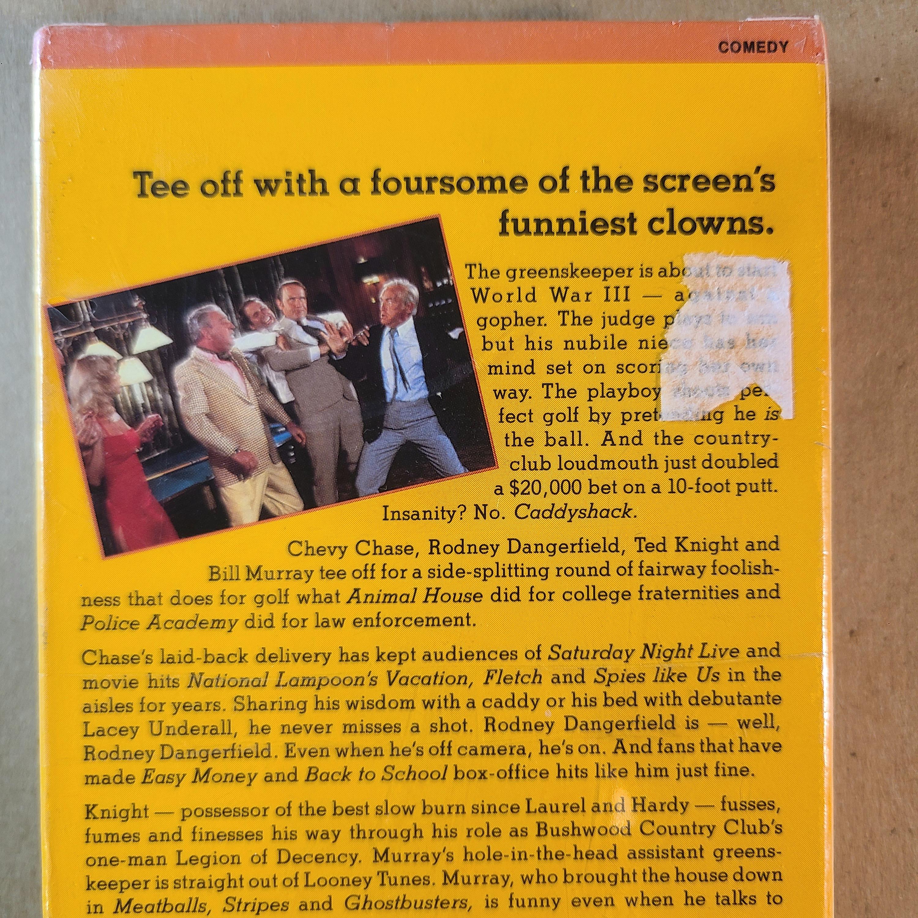 SEALED VHS Caddyshack (1980)- 1986 Print- 1980's Vintage Movies