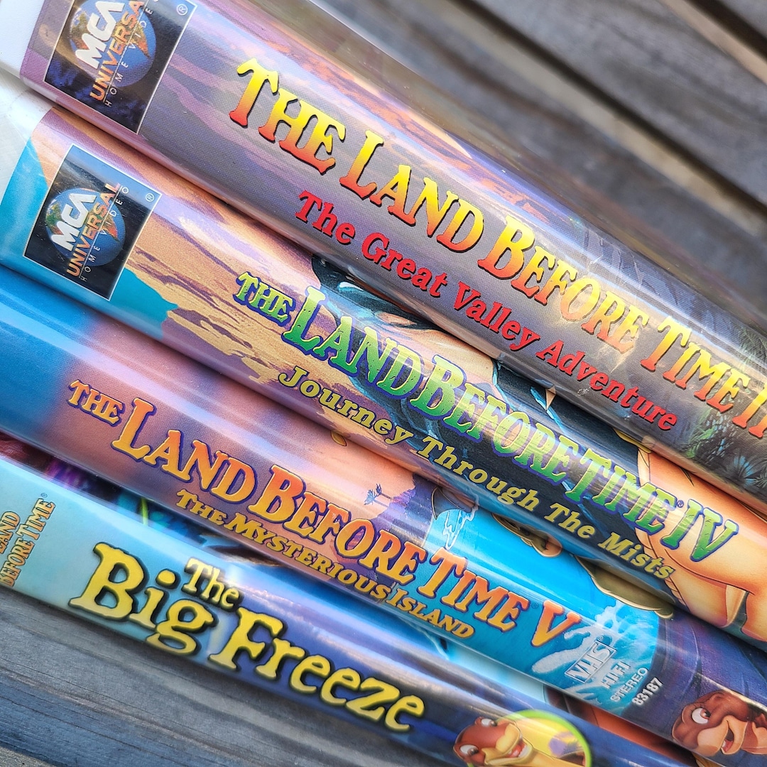 The Land Before Time Sequels- VHS Tapes- 1990's Vintage Kids Childrens