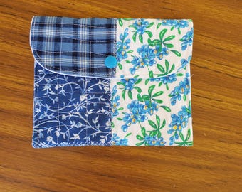 Handmade Fabric Wallet with Snap Closure