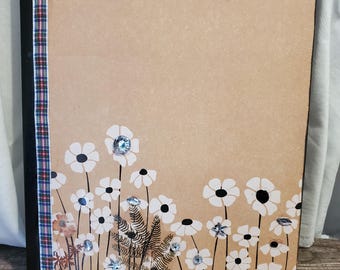 Handmade Altered Composition Notebook – Mixed Media Junk Journal with Pockets & Ephemera