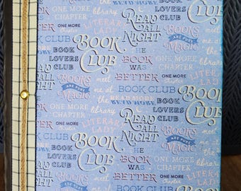 Book Lover’s Handmade Junk Journal – Altered Composition Notebook with Pockets, Ephemera & Mixed Media Details