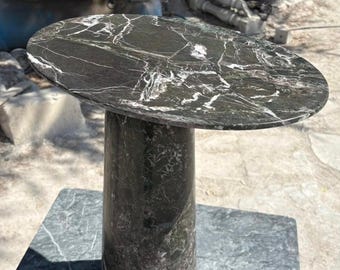 Mesa de centro Levanto verde hecha a mano, decoración de lujo para el hogar en mármol, pedido personalizado.