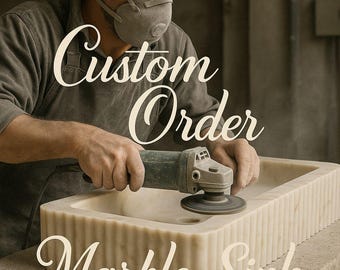 Custom Order Marble Sink – Fully Personalized Size, Color & Design Luxury Marble