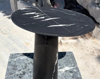 Nero Marquina Coffe Table , Handmade Marble Table, Luxury Custom Order