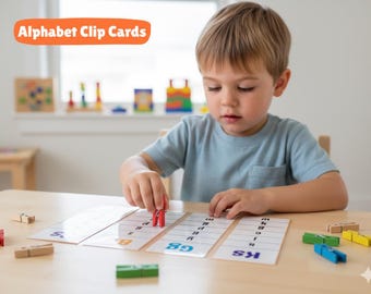 Alphabet Clip Cards, Letter Recognition Game (PDF Pattern)