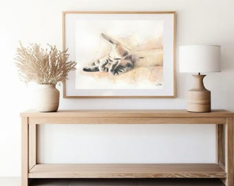 Vieni a me/Opera d'arte del Salvatore/Stampa ad acquerello