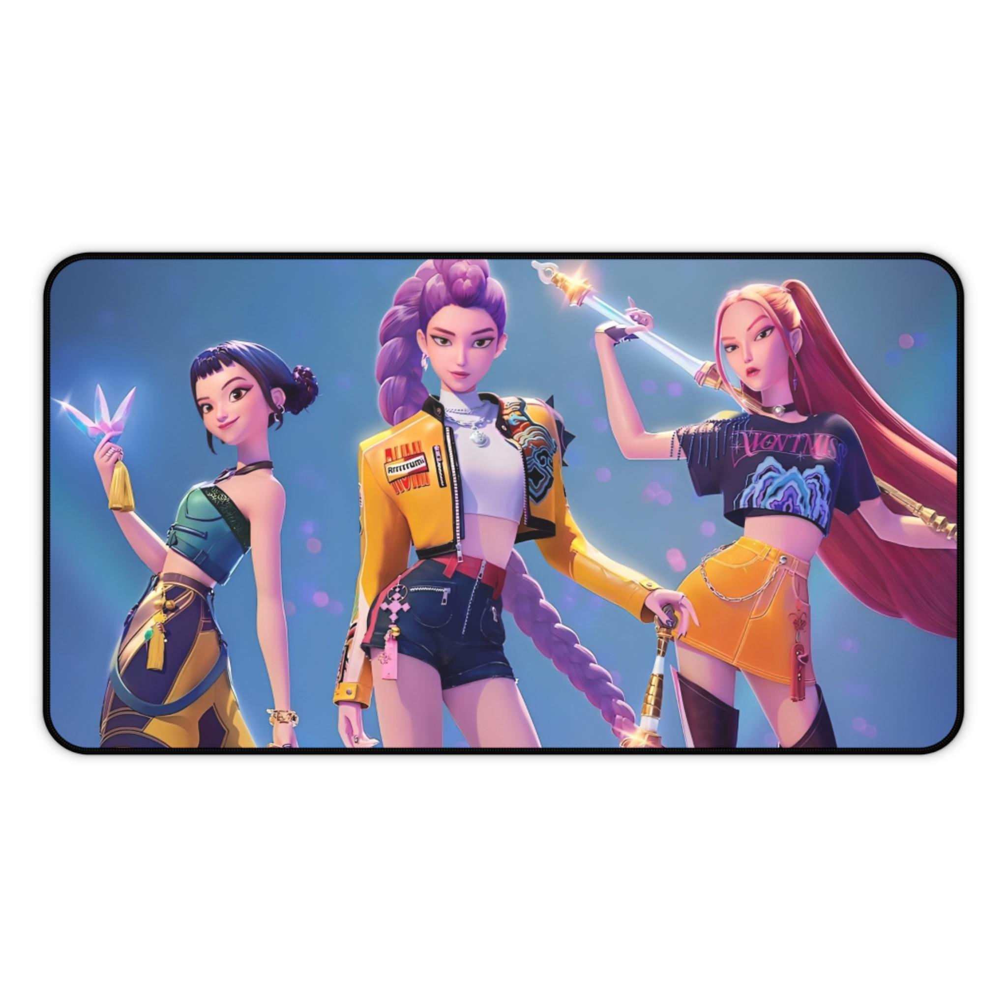 Discover KPOP Demon Hunter Desk Mat, Gaming Mouse Pad, Workspace Accessory, Eco-Friendly Gift for Nature Lovers