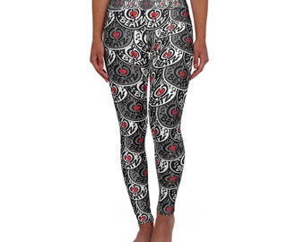 Rhythm and Beats logo fish scaled Leggings