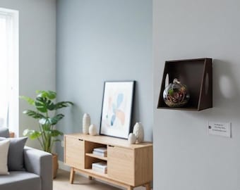3D Printed Floating Wall Shelf | Modern Geometric Decor