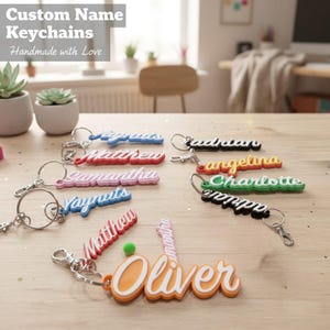 Custom Name Keychain: Colorful Personalized Key Tag, Backpack Charm